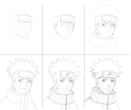Рисовать поэтапно персонажей Наруто