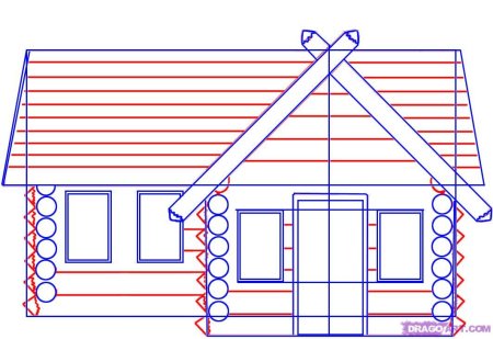 Нарисовать изба из нутри