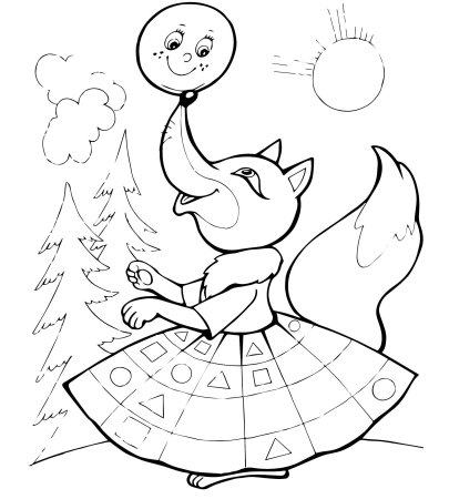 Колобок рисунок