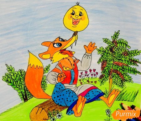 Поэтапное рисование народных сказок для детей