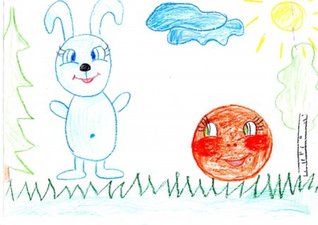 Колобок рисунок поэтапно