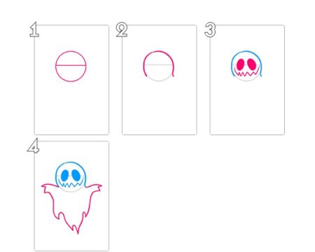 Рисунок легкий Каспер