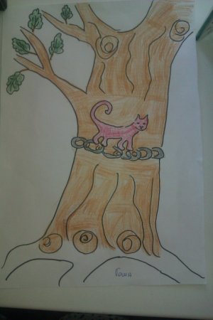 Рисование у Лукоморья дуб зеленый в подготовительной группе