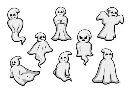 Поэтапное рисование привидений