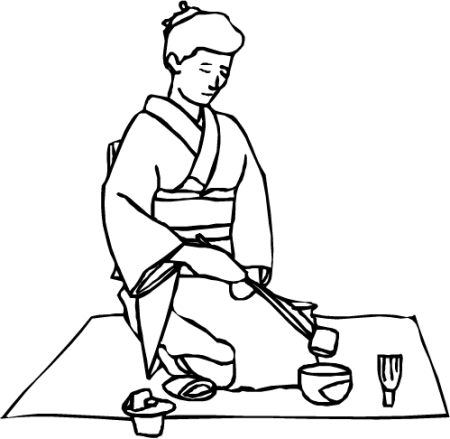 Китайская чайная церемония раскраска