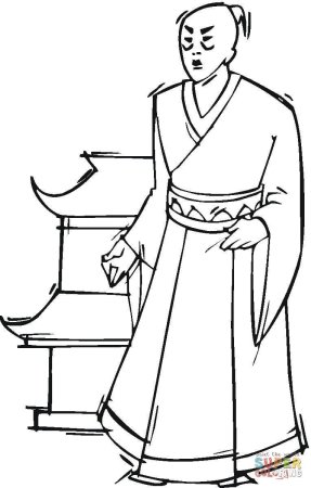 Китаец рисунок