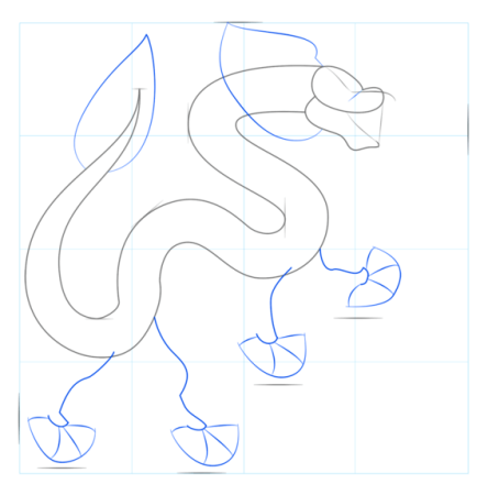 Поэтапное рисование китайского дракона