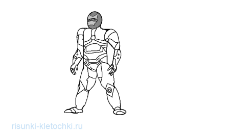 Маска железного человека карандашом