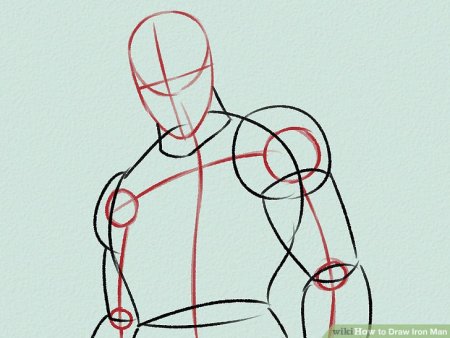 Железный человек рисунок поэтапный