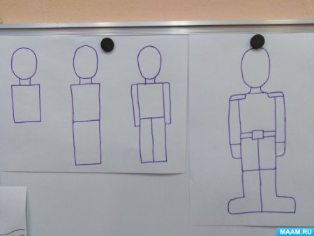 Солдат на посту рисование в старшей группе