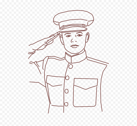 Рисунок военного солдата