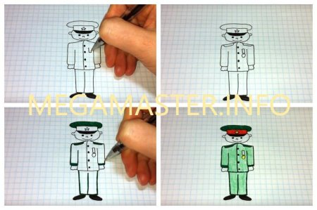 Солдат рисунок для детей поэтапно