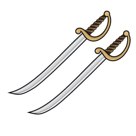 Казачья сабля вектор