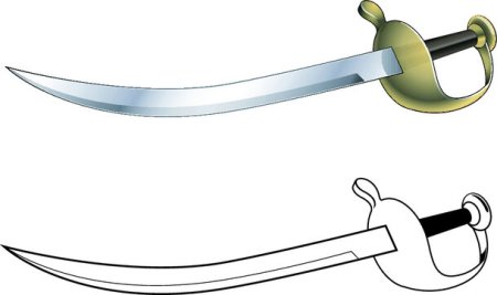 Абордажная сабля без фона