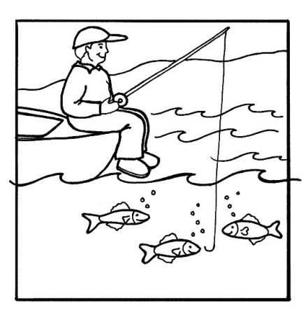 Рисунок рыбака поэтапно (42 фото)