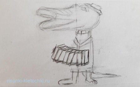 Поэтапное рисование крокодила гены