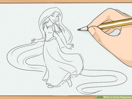 Рапунцель рисунок по этапно