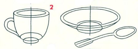 Поэтапное рисование чашки