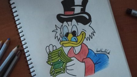 Как нарисовать Скрудж макдак