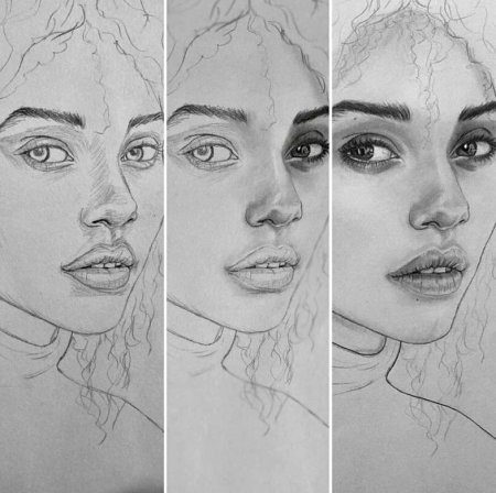 Портрет карандашом для начинающих
