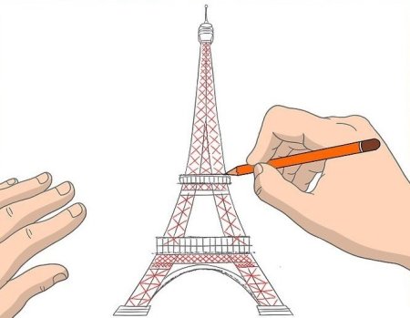 Эйфелева башня карандашом для срисовки