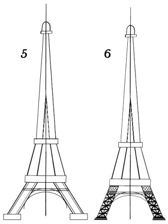 Как нарисовать Эйфелеву башню поэтапно