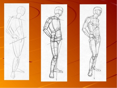 Этапное рисование человека