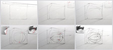 Давид рисунок гипсовой головы этапы