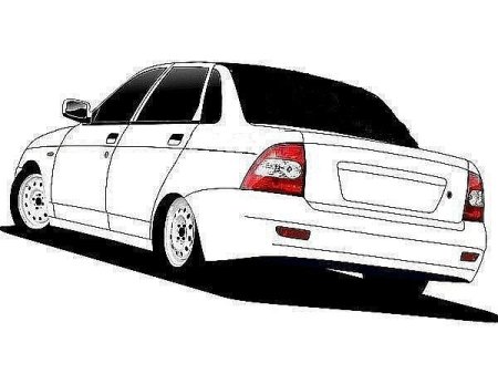 Lada Priora – хэтчбек чертеж