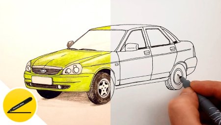 ВАЗ 2110 рисунок сбоку