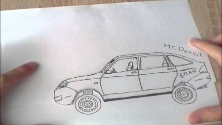 Рисунок ВАЗ 2112 сбоку