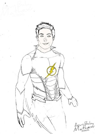 Барри Аллен раскраска