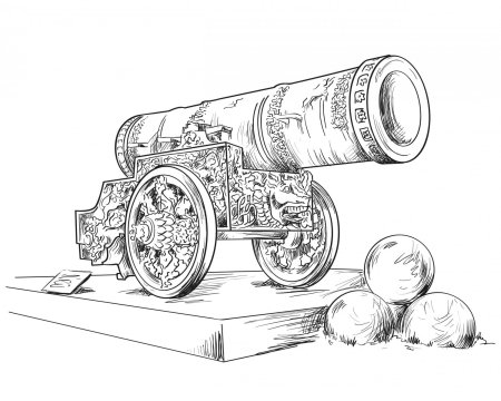 Царь пушка Москва рисунок