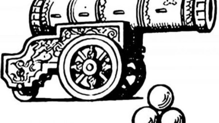 Пушка рисунок карандашом