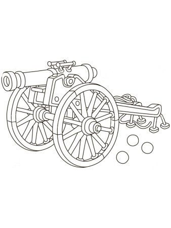 Поэтапное рисование пушки