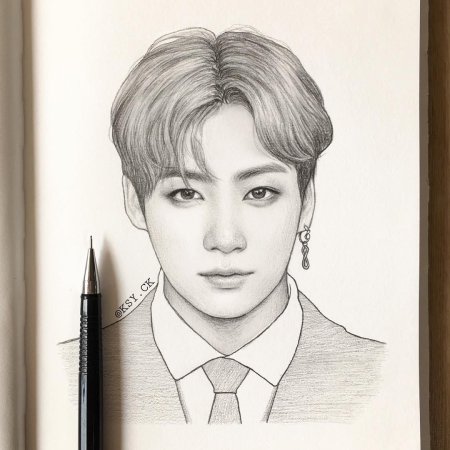 Джин БТС портрет