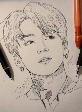 БТС скетчи Чонгук