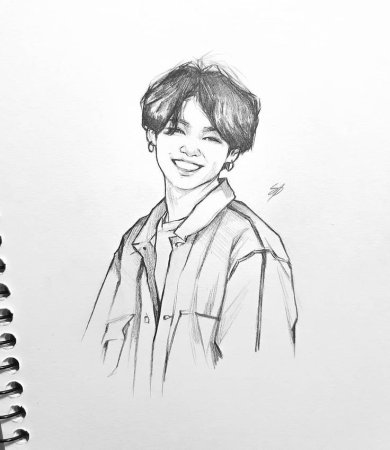 Скетч арт БТС Чонгук