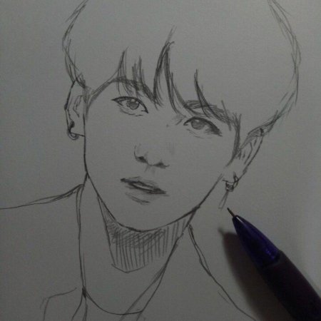 Чонгук срисовать