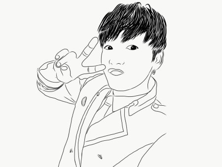 Раскраска БТС Чонгук