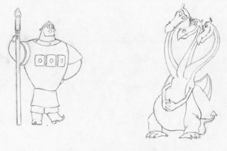 Богатырь рисунок карандашом