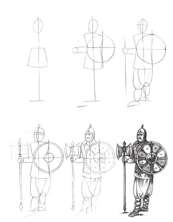 Воин защитник рисунок