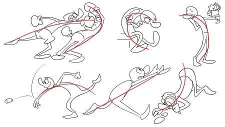 Позы для рисования в движении