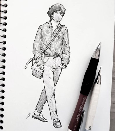 BTS тэхён скетчи