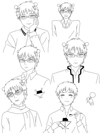 Сайки Кусуо раскраска