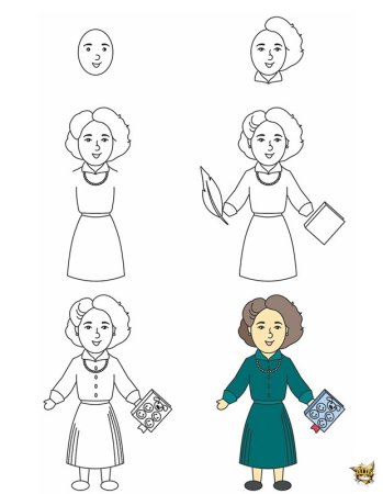 Рисунок учителя пошагово