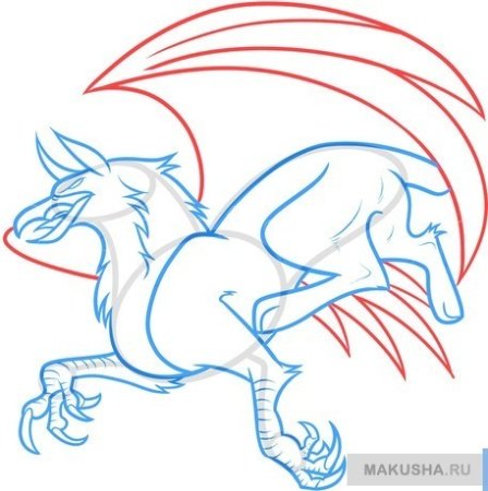 Рисуем поэтапно легко и просто грифона