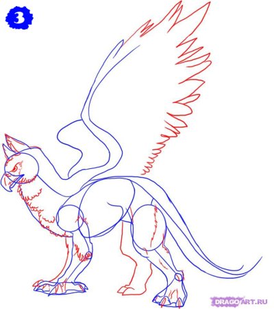 Грифон карандашом