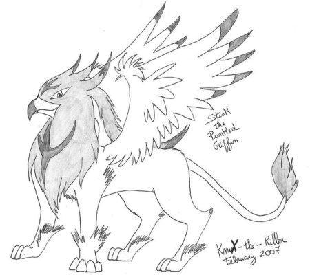 Рисунки карандашом для начинающих Грифон
