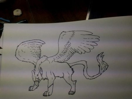 Аппликация Грифоны на ткани